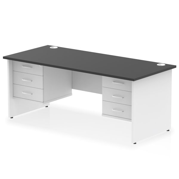 Pulse 1800mm Panel End Straight Desk With Two Fixed Pedestal - Image 43