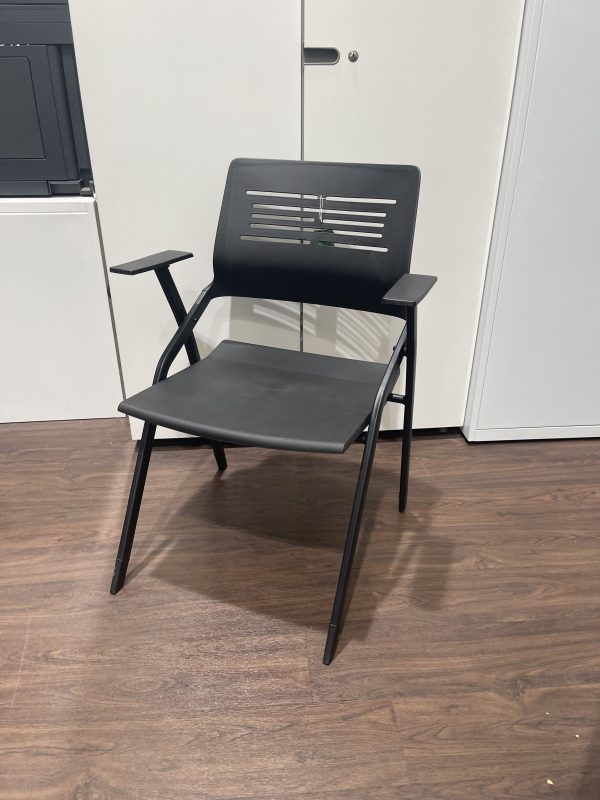 Fast Track - Peony Plastic Folding Chairs - Black